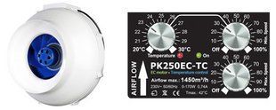 Вентилятор з температурним контролером Prima Klima PK250EC-TC Temperature Controlled 1100 m&sup3;/h